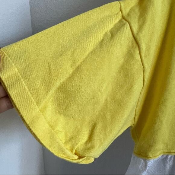 Zara Knit Mixed Media Colorblock Bright Boxy Oversized Top Shirt USA Small - Picture 4 of 5